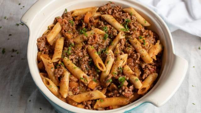 Beef and penne ragu
