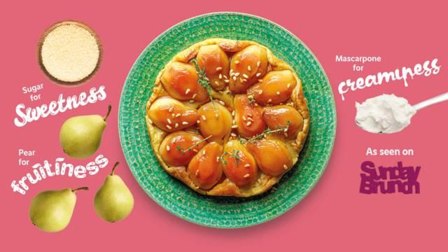 Sweet and fruity pear tarte tatin