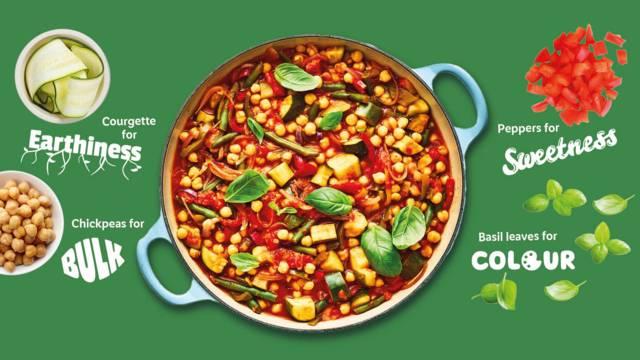 Warming chickpea ratatouille